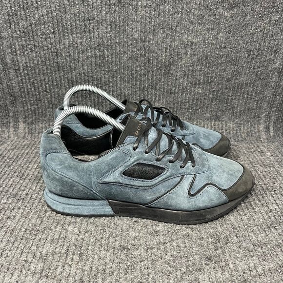 PONY Product of New York TriBeCa Nubuck Calf Hair Casual Sneakers Blue Black US8 - Picture 1 of 8